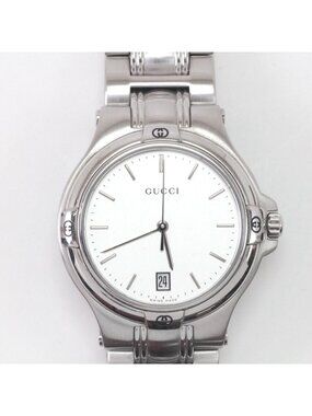 Gucci Date Quartz Silver Dial Watch Mtm Gucci G-Timeless Stainless Steel Silver Dial Date Quartz  main image 3